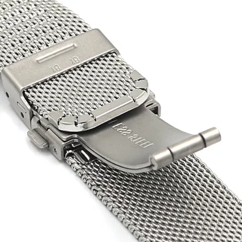 Hitro Sprostitev iz Nerjavečega Jekla Tkane Watch Trak 16 mm 18 mm 20 mm 22 mm Milanese Watch Band Univerzalno Watchband