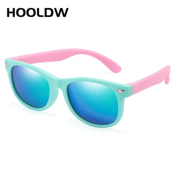 HOOLDW 26 Barvo Otroci sončna Očala Fant Dekleta, Otroci Polarizirana sončna Očala Silikonski Varnost UV400 Očala Baby Odtenki oculos de sol