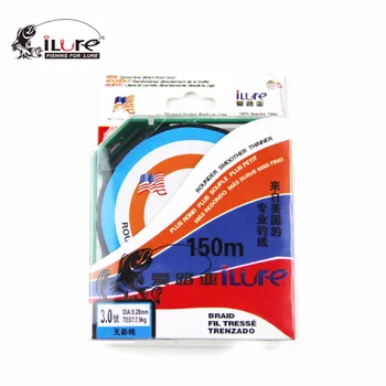 ILure Fluor laksa 150 m 3 Barve 0.10-0.37 mm Monofilament Krap Žice Leader Skladu Plavajoče Linha De Pesca Peche