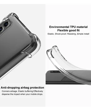 Imak Shockproof za Vogali, zračna Blazina Ohišje za Samsung Galaxy Note20 Note20 Ultra TPU Hrbtni Pokrovček Darilo, S Screen Protector Film