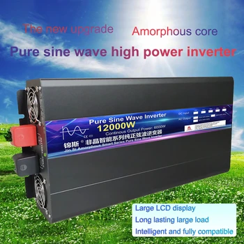 Inverter 12V 24V 48V Na AC 220V 8000W 10000W 12000W Pure Sine Wave Solar Power Inverter Pretvornik Frekvenčni Pretvornik Napetosti