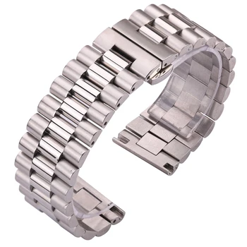 Iz nerjavečega Jekla, Trak 22 mm 21 mm 20 mm 16 mm 18 mm Trdne Kovine Watch Barcelet Moški Ženske Srebro Watchbands Accessorie