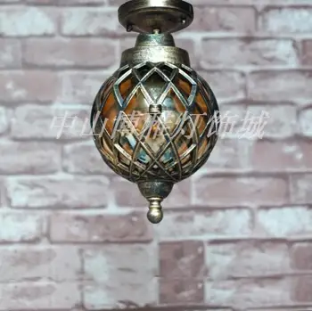 Izsekavanje diamond stropne svetilke Evropske retro slogu bronasto oltarja lučka za Nordijsko nepremočljiva prostem svetilke Stropne Luči LO7127