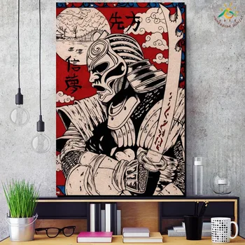 Japonska Bojevnik Anime Moderne Stenske Umetnosti Tiskanja Sliko In Poster Frame Visi Poiščite Platno Slikarstvo Doma Dekor Platno Slikarstvo