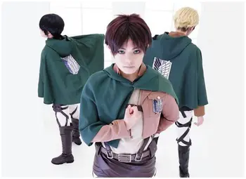 Japonski Hoodie Napad Na Titan Plašč Shingeki Ne Kyojin Ogled Legije Cosplay Kostum Anime Cosplay Zelena Cape Mens Oblačila