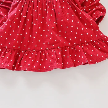 JE Zdravo Uživati Dekliška Oblačila, Obleko 2020 Jeseni Novo Otrok Oblačila Pika Natisniti Moda Otroci Princesa Rdeče Baby Dekleta Obleke