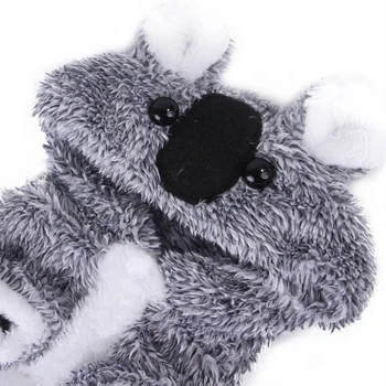 Jjeza Lepo Sivo Koala Modeliranje Plišastih Tople Noge Oblačila Za Mala In Srednje Psi Pozimi in Jeseni Srčkan Kopalke