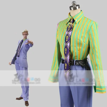 JoJo ' s Bizarre Adventure Kira Yoshikage Cosplay Kostum vrh+hlače+majica+kravato