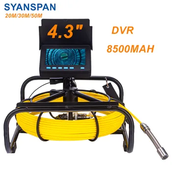 Kamera za pregledovanje cevi z DVR 16GB FT Kartico,SYANSPAN Kanalizacijski Odtok Industrijske Endoskop IP68 8500MHA Baterije 10/20/30/50M