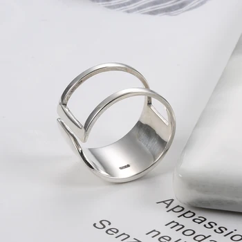 Kinel Visoke Kakovosti 925 Sterling Srebrni Poročni Prstan Klasičnih Geometrijske Prst Prstan Ženske, Poroke, Posla Nakit Darilo