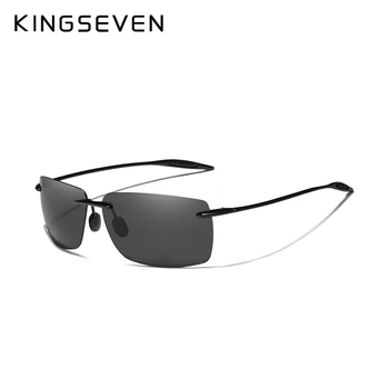 KINGSEVEN TR90 Rimless sončna Očala Moških Ultralahkih Visoke Kakovosti Kvadratnih sončna Očala brez okvirjev Za Ženske blagovne Znamke Oblikovalec Zrcalni Objektiv