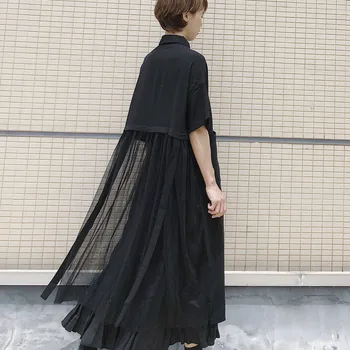 Korejski Japonskem Slogu Žensk Dolgo Šifon Majico, Nepravilna Očesa Šivanje Enotni-zapenjanje Vrh Šoli Priložnostne 2020 Spomladi Nova