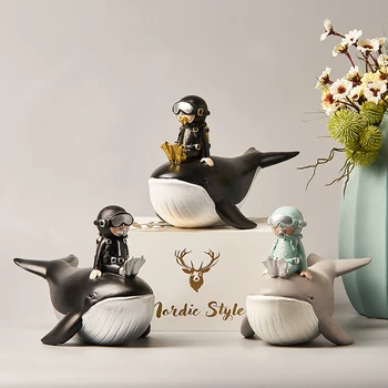 Korejski Ustvarjalne Črno smolo potapljač Figurice Obrti Dekorativne Okraske Domači Dnevni Sobi namizno Dekoracijo Dodatki darilo za mizo