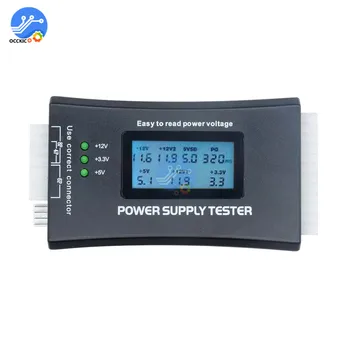 LCD Moč Tester 20/24 Pin Podporo 4/8/24/ATX 20 Pin Vmesnik Baterija Power Bank Meter