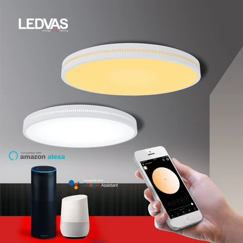 LEDVAS Smart LED Stropna Luč 60 W 72W RGB Zatemnitev Barve WIFI Uporaba Nadzor Kuhinja Spalnica Dvorani Stropna Svetilka