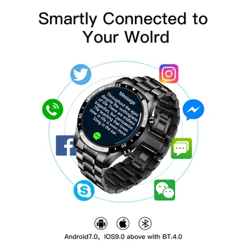 LIGE Bluetooth, Telefon Pametni Uhr Männer Wasserdichte Šport Fitnes Uhr Gesundheit Tracker Wetter Zaslon 2020 Neue Fr smartwatch