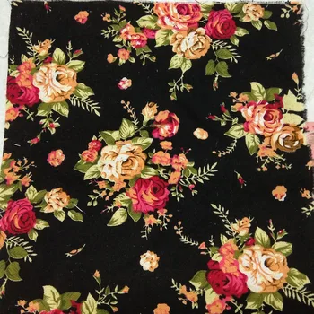 Ljubek 50x140cm Cvetenja Rose Cvet Bombaž Perilo Tkanine Za DIY Šivanje Cvetlični Perilo Tkanine, Mozaik Obleko Krpo Doma Decorat