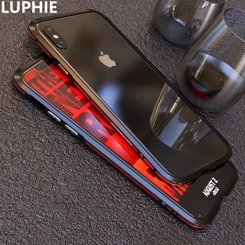 LUPHIE Za iPhone XS Max Primeru Zajema Luksuzni Slim Srčkan Težko Kovino, Aluminij Zlitine Zaščitne Odbijača Primeru Telefon za iPhone XR Pokrov