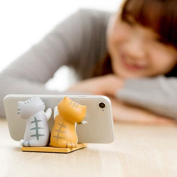 Luštna Mačka Telefoni Tablet Stojalo Nosilec Znanja Mobilni Telefon, Držalo za Podporo support Desk Dekoracijo za iPhone XiaoMi Huawei Samsung za iPad