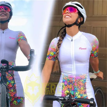 Macaquinho De Ciclismo Feminino Frenesi Macaquinhos Izposoja Skinsuit Cestnem Kolesu Triatlon Pro Team Oblačila, Ki Teče Hulahopke Obleko
