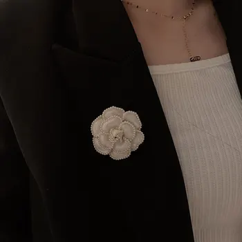 Male dišeče camellia broška retro palace emajl značko pin sponke plašč obleko broške pribor ženski