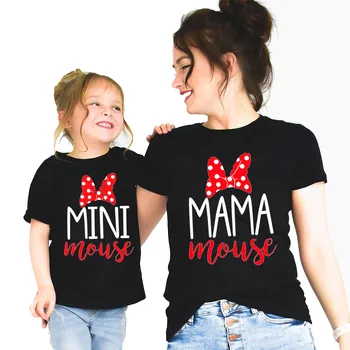 Mamica in Me je Mama Miške in Mini Miške majica Mati Hči Ujemanje Družino Obleke T-shirt materinski Dan Darilo