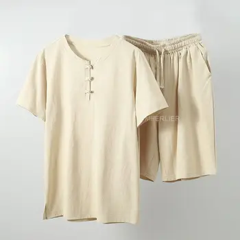 MFERLIER Poletje moških srajc 5XL 6XL 7XL 8XL 9XL 10XL Bankrot 157-162 cm plus velikost perilo velikosti majica z hlače moški 5 barv