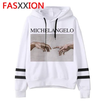 Michelangelo moške roke hoodie harajuku nove estetske estetske ulzzang 90. letih Majica Prevelik oblačila ulične