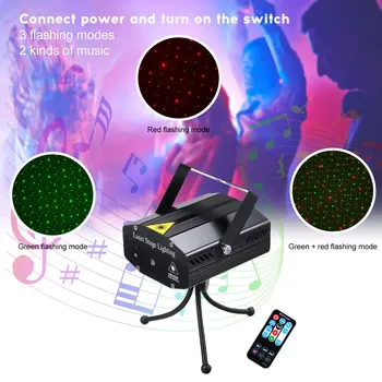 Mini DJ Disco RGB LED Luč Disco Strobe Lasersko Projekcijo Lučka za Razsvetljavo Kažejo za notranje Stranke KTV DJ Ples Novo Leto