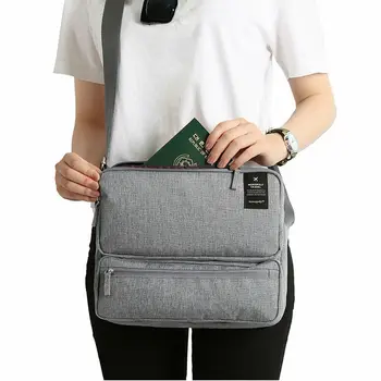 Moda za moške, potovalne vrečke priložnostne velike zmogljivosti torba najlon barva multi-layer dokument vrečko za shranjevanje