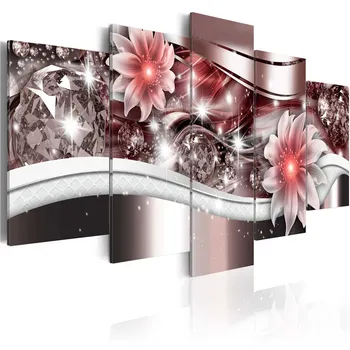 Moderno Slikarstvo Platno 5 Plošče Povzetek Diamond Orhideja, Roža, Dnevna Soba Dekoracijo Doma Plakat Slika Brez Okvirja