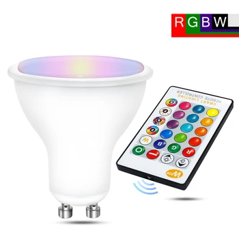Najnovejše LED Sijalka GU10 RGB LED Žarnice 8W RGBW RGBWW Zatemniti Ampul LED Luči Za Dom Počitnice Dekoracijo Z Daljinskim upravljalnikom