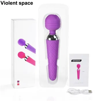 Nasilno prostor 10 Hitrosti Vibratorji za ženske Čarobno palico Rabbit vibrator Sex igrače za žensko Vibrador Analni čep Erotične igrače Gode