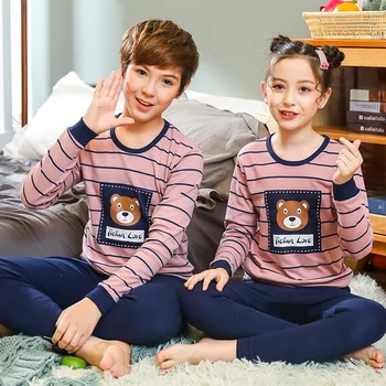 Nova Najstniška Pižamo Bombaž Oblačila Določa Pozimi Živali otroške Pižame Set za Otroke 10 12 14 16 18 Let Fantje Dekleta Sleepwear