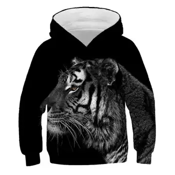 Novo Tiger Fantje Dekleta 3D Tiskanje Tiger Hip Hop Ulične Živali Vzorec 2020 Jeseni, Pozimi vroče prodaje Modni Pulover