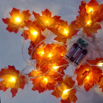 Novost ročno Maple Leaf Niz LED Luči, AA Baterije fariy praznik svetlobe niz led, Poroka Dogodek garland listi za dekoracijo