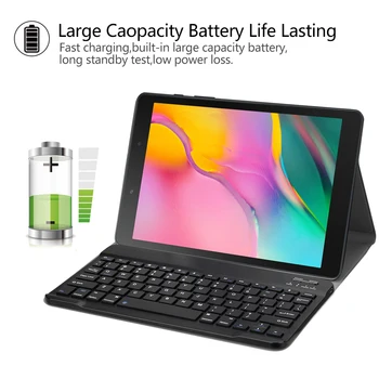 Obdavčljivi Tipkovnice, Ohišje za Samsung Galaxy Tab A 8.0 2019 Primeru Kritje za SM-T290/T295 Brezžični Izmenljive Bluetooth Tablet funda