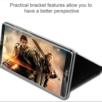 Ogledalo Flip Primeru Za Huawei Mate 20 10 Pro Lite P20 P30 Pro Y6 Y7 Y5 Prime 2018 Primeru Za Čast 10 8X 7A 7C Y9 P Smart 2019