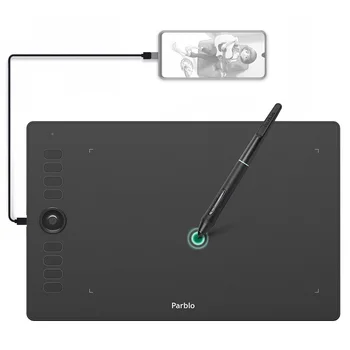 Parblo A610 Pro Grafika, Risba Tablični računalnik Podpira Telefone Android OS 8192 Tlak Občutljivost 10×6.25