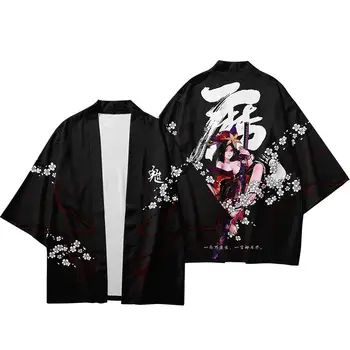 Plus Velikost 6XL japonski kimono yukata ženske in moški japonski Kratek Haljo Svoboden kimomo japonski jopico kimono japones haori