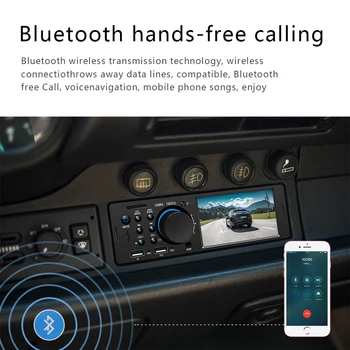 Podofo 1 Din avtoradia Autoradio FM Bluetooth Multimedijski MP3 MP5 Predvajalnik 4.1
