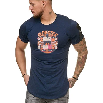 Poletje 2020 priložnostne T-shirt za moške, modni zip krog vratu in rokavi hip-hop T-shirt vrh moška majica s kratkimi rokavi velikosti S-5XL