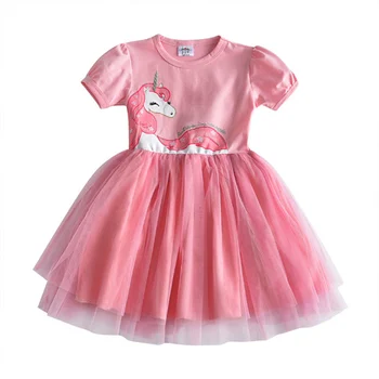 Poletje Tutu Oblačenja za Dekleta Obleke Otroci Samorog Vestidos Dekleta Princesa Obleko Rojstni Kostume Dekleta morska deklica Oblačila