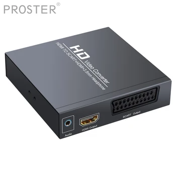PROZOR HDMI NA HDMI Adapter HDMI NA SCART Pretvornik L/R stereo zvočni signal Adapter s 3,5 mm izhod za Slušalke in Adapter