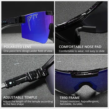 Prvotne blagovne Znamke Jamo Viper Polarizirana sončna Očala Moški Ženske Prevelik Moda Šport Odtenki UV400 Windproof Vožnje Z Odtenki Polje