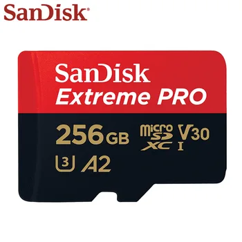 Prvotne SanDisk Extreme Micro SD Kartico 256GB SDXC Razred 10 U3 A2 UHS-I V30 Extreme Pro Pomnilniška Kartica Microsd TF Kartica