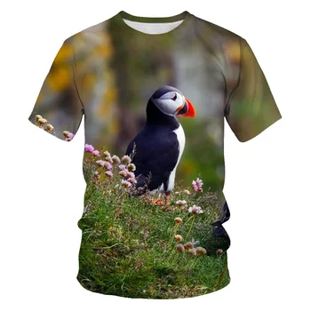 Ptiček T-shirt 3d tiskanja športna T majica Živali poletje dihanje O-vratu kratek rokav t-majice visoke kakovosti tees mens tshirts