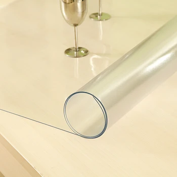 PVC namizni Prt pregledna Tabela mat Nepremočljiva Oilproof Kuhinjo in Jedilno mizo Postavite Mat svate Deco 1,0 mm debel