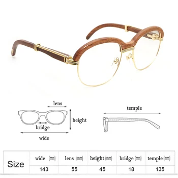 Razkošje Lesa Osnove Sončna Očala Moških Odtenki Sončna Očala Ženske Brisanje Očal Okvir Za Očala Gafas Retro Slogu Očala Očala 16