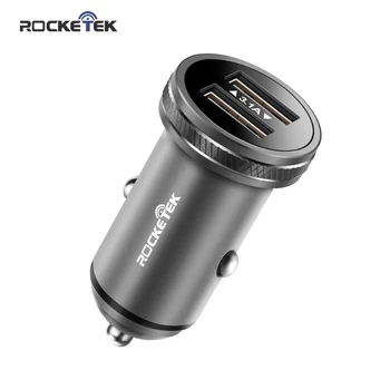 Rocketek Kovinski Mini USB Avto Polnilec Za Mobilni Telefon, Tablični računalnik GPS 3.1 hitri Polnilnik Avto-Polnilnik z Dvojno USB Avto Adapter za Polnilnik Telefona